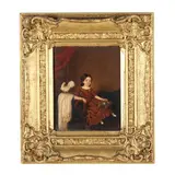 Portrait of a Young Girl with Dove by E. W. Ball, Oil on canvas, sold Aug 2026