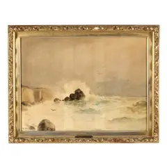 Coast of Penzance by G. Thompson, Watercolor on paper, sold Aug 2026