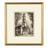 Presbyterian Church, New Bern, North Carolina by Louis Orr, Etching, sold Aug 2026