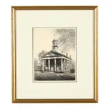 Orange County Courthouse, Hillsborough, North Carolina by Louis Orr, Etching, sold Aug 2026