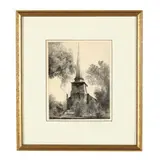 St. Paul's Episcopal Church, Edenton, North Carolina by Louis Orr, Etching, sold Aug 2026