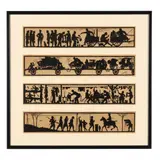 Framed Silhouette Pictorial by Ali Kurgatzek, Paint on paper, sold Aug 2026