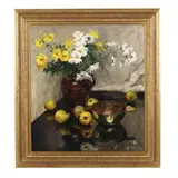 Floral Still Life with Pears by Robert Boudry, Oil on panel, sold Aug 2026
