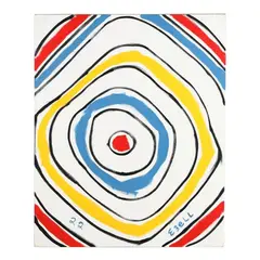 Primary Bull's Eye by Sam Ezell, Oil on canvas, sold Aug 2026
