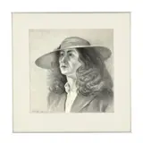 Portrait of Rengin Holt by George Preston Frazer, Graphite on paper, sold Aug 2026