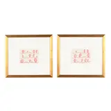 Pair of Framed Paintings by Kayce Hughes, Acrylic on paper, sold Aug 2026