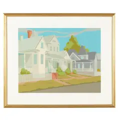 October Sunlight on Second Street by Claude Howell, Serigraph in colors, sold Jul 2026