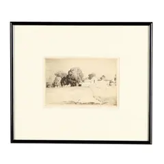 Armitage Lane by Daniel Garber, Soft-ground etching on cream wove paper, sold Jul 2026