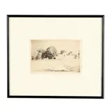 Armitage Lane by Daniel Garber, Soft-ground etching on cream wove paper, sold Jul 2026