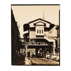 El" Station, Ninth Avenue Line, Christopher and Greenwich Streets, Manhattan by Berenice Abbott, Gelatin silver print, sold Jul 2026
