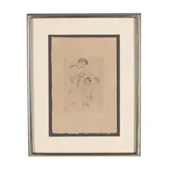 Looking into the Hand Mirror (No. 3) by Mary Cassatt, Drypoint etching on laid paper, sold Jul 2026