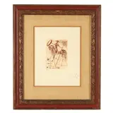 Don Quixote by Salvador Dalí, Etching in sepia, sold Jul 2026