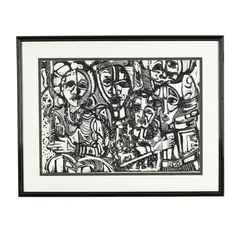 Spirits Watching by David C. Driskell, Lithograph in colors, sold Jul 2026