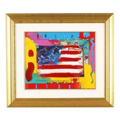 Flag (Large) by Peter Max, Acrylic over print, sold Jul 2026