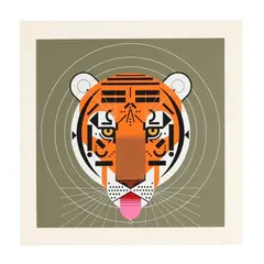 Cool Carnivore by Charley Harper, Serigraph in colors, sold Jul 2026