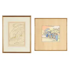 Lung Fu Sou (Chinese Curio Market) / Peking Duck (Two Works) by Bertha Lum, Each a woodblock print in colors, sold Jul 2026