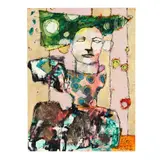 Alone With My Thoughts by Jane Filer, Mixed media on board, sold Jul 2026