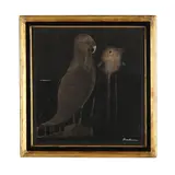 Birds by Robert Broderson, Ink wash and collage on paper, sold Jul 2026