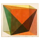 Chromatic Cube by John Hiigli, Oil on canvas, sold Jul 2026