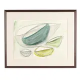 Untitled (Green Forms) by Dale Chihuly, Charcoal and watercolor on arches paper, sold Jul 2026