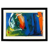 Untitled (Blue and Green Abstract) by Fernando Cifuentes Soro, Acrylic on paper, sold Jul 2026