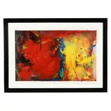 Untitled (Red and Yellow Abstract) by Fernando Cifuentes Soro, Acrylic on paper, sold Jul 2026