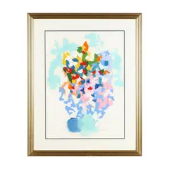 Still Life with Flowers by George Boys, Oil and watercolor on paper, sold Jul 2026