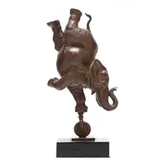 Elephant on a Unicycle by Sergio Bustamante, Patinated bronze, sold Jul 2026