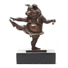 Pig Ballerina by Sergio Bustamante, Patinated bronze, sold Jul 2026