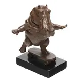 Skateboarding Hippo by Sergio Bustamante, Patinated bronze, sold Jul 2026
