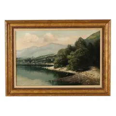 Lakeshore Landscape by Henry Pember Smith, Oil on canvas (lined), sold Jul 2026