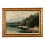 Lakeshore Landscape by Henry Pember Smith, Oil on canvas (lined), sold Jul 2026
