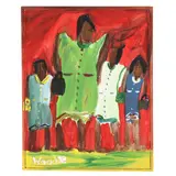 Woman with Children by Woodie Long, Oil on canvas, sold Jul 2026