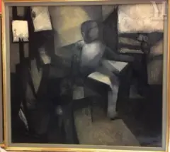 Composition by Paul Ackermann, Huile sur toile, sold Nov 2019