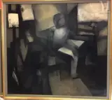 Composition by Paul Ackermann, Huile sur toile, sold Nov 2019