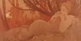 Le Crépuscule by Alphonse Mucha, Lithographie en couleurs, sold Nov 2018