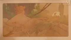 Aurore et Crépuscule by Alphonse Mucha, Lithographie couleur, sold Dec 2017