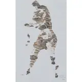 Sans titre by Mark Tobey, 1966, Monotype, collage et gouache sur papier contrecollé sur papier feutre, sold Oct 2015