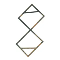 Triangulation verte by Daniel Dezeuze, 1976, Bois souple pleint, sold Oct 2015