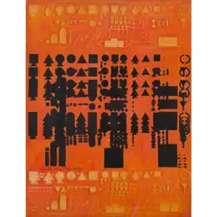 Infos by Constantin Xenakis, 1992, Technique mixte sur toile, sold Jun 2015