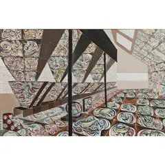 Montaggio by Gudmundur Erro, 1962, Huile sur toile, sold Jun 2015