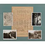 Sans titre by Igor Makarevich, 2004, Collage sur papier composé de 4 tirages argentiques et d'un document manuscrit. Encadré, sold May 2015