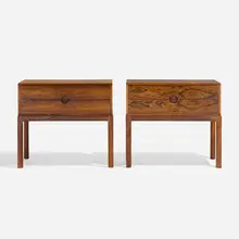 Nightstands, pair by Aksel Kjersgaard, c. 1975, rosewood, sold Apr 2023