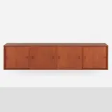 Wall-mounted cabinet by Finn Juhl, c. 1951, teak, sold Apr 2023