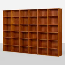 Bookcases, set of six by Mogens Koch, c. 1960, mahogany, sold Apr 2023