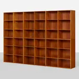 Bookcases, set of six by Mogens Koch, c. 1960, mahogany, sold Apr 2023