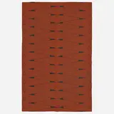Reversible flatweave carpet by Aappo Härkönen, c. 1960, hand-woven wool, sold Apr 2023