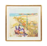 Untitled - Two Figures on the Beach by Nicola Simbari, serigraph on paper, sold Feb 2025
