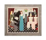 Little Recital" - 1974 by Shigeo Okumura, oil on canvas, sold Feb 2025