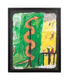 Who Look At Nelly Die by Charlie Kinney, watercolor and graphite on paper, sold Feb 2025